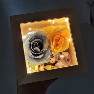 Massivholz Rustikal 8*8 Shadow Box für Erinnerungs stücke Medaillen Hochzeits geschenk DIY Foto Bilder Blume Holz Shadow Box Frame - Product Image 4