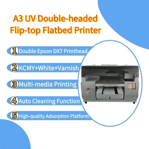 Imprimante UV à plat A3 avec tête d'impression double Epson DX7, capable d'imprimer sur acrylique, papeterie, bouteilles, articles promotionnels DIY - Product Image 3