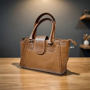Genuine Leather Clutch Shoulder Straps Zipper Closure Waterproof Large Capacity Lightweight Casual Daily Use Handbag <b>for</b> <b>Women</b> - Product Image 4