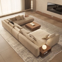 Canapé modulaire sectionnel en forme de L, ensemble de canapés d'angle modernes en tissu, style italien minimaliste, pour salon, hôtel et villa