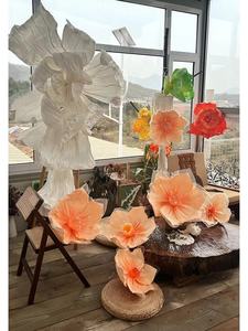 Diseño de organza de papel de flores personalizadas flores artificiales para boda evento Fiesta decoración flor - Product Image 5