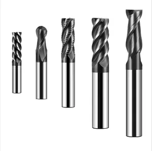 High Quality Solid Tungsten Carbide Milling Cutter Roughing Flat Ball Nose 4Flutes Endmill Cnc Tool End Mill