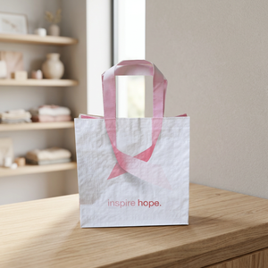 Sac fourre-tout rond personnalisable en PP non tissé réutilisable avec fermeture bouton/zip/cordon, style tendance, design pliable, promotionnel - Product Image 3