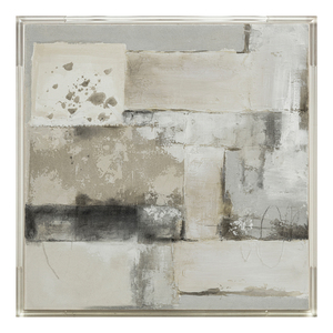 Quadro Moderno Astratto Testurizzato su Tela, Arte da Parete Neutra per Soggiorno e Corridoio - Product Image 1