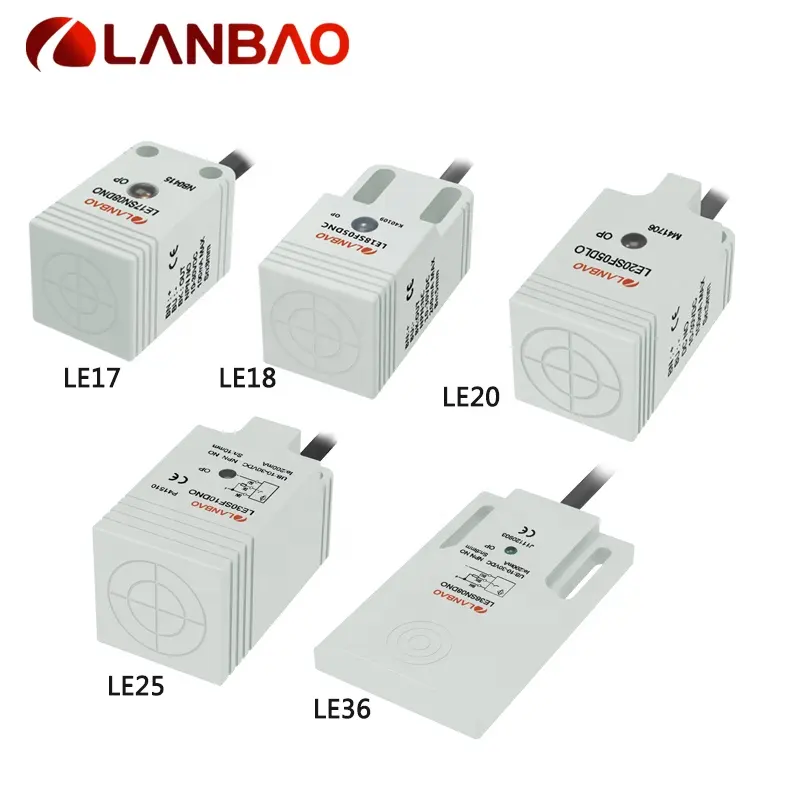 Lanbao Standard Little Square Kabel anschluss der LE10-Serie Npn/pnp DC 3-Draht-Näherungsinduktivsensor