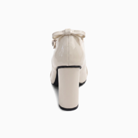 Chaussures Mary Jane pour femmes, bout rond, talon épais, en cuir verni, avec nœud, logo personnalisé, faible MOQ, vente en gros pour usage décontracté – Fabrication OEM/ODM