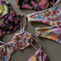Guangzhou Swim Factory Design Custom Print Badmode Vrouwen Tweedelige Driehoekige Bikini Luxe Merk Strand Badpak