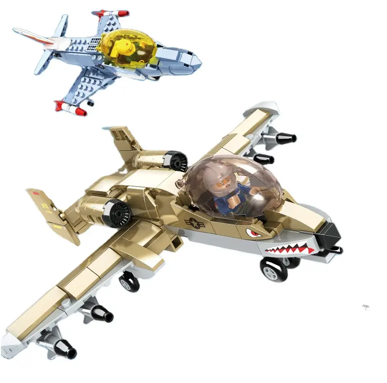 Diy toy assembled harrier fighter building block set military building blocks kids blocks toys building