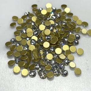 HQ đá quý Zircon phẳng trở lại CZ Vòng Rose cut Cubic Zirconia Stones vàng dưới với lá - Product Image 3