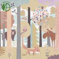 Papier peint mural moderne BOYUE, écologique, imperméable, personnalisé, non tissé, imprimé 3D avec des animaux, pour salle à manger, chambre à coucher, 1 an