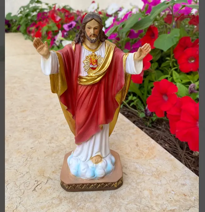 polyresin religious statue Statue of Jesus Sacred Heart , high quality