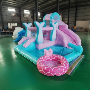 Nuove opzioni <span class=keywords><strong>di</strong></span> colore per il noleggio <span class=keywords><strong>di</strong></span> feste per ragazze Casa <span class=keywords><strong>di</strong></span> rimbalzo a tema sirena commerciale con scivolo e buca a sfera - Product Image 3