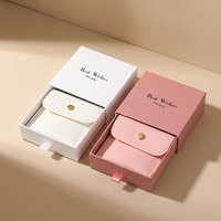 Ensemble de boîtes et pochettes à bijoux personnalisées de luxe avec logo, vente en gros, emballage durable pour petites entreprises, pour collier, bague, boucles d'oreilles
