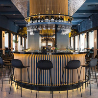 Comptoir de bar moderne en pierre artificielle, design tendance pour restaurant musical, hôtel, lounge, cocktail - Vente chaude