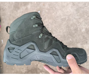 DFLW01 High Quality OD Green Sage Dark Brown Heavy Duty Ankle <b>Hiking</b> Shoes Mountaineer <b>Hiking</b> Tactical <b>Boots</b> Customized - Product Image 3