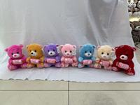 Boneka Beruang XYT Hati Merah Super Lembut, Mainan Boneka Isi Dakron untuk Anak, Pacar, Bordir, Pernikahan, Lapisan UV, Pereda Stres, Isi Kapas PP