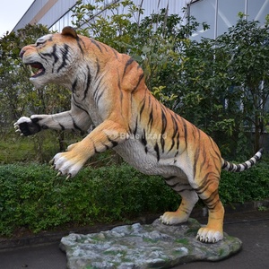 지공 블루 도마뱀 대형 동물원 동물 현실적인 실물 크기 수제 Animatronic 동물 호랑이 모델 - Product Image 6