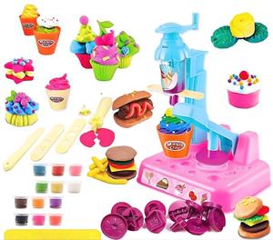 Juego de herramientas educativas DIY para niños al por mayor: máquina de helados, máquina de arcilla de juguete, arcilla de colores para juego de simulación - Product Image 4