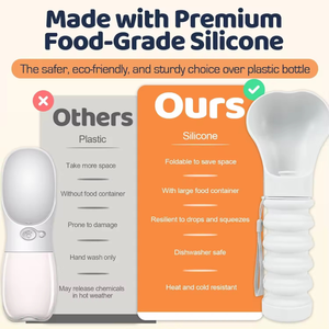 Açık seyahat kamp için taşınabilir silikon katlanabilir köpek su şişesi Pet köpek yavrusu için su sebili dağıtıcı/kediler uydurma besleme - Product Image 6