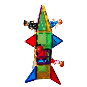 Magplayer 4pcs blocs de construction magnétiques tuiles petites pièces figurines magnétiques ensemble petits hommes avec aimants extra puissants - Product Image 6