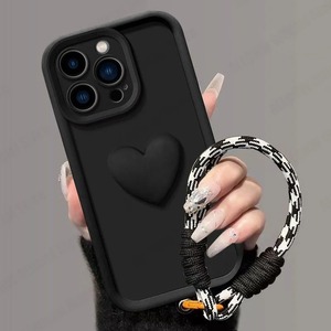 Custodia per telefono con cordino, design 3D a cuore in TPU, nuova collezione, per Samsung S26 Ultra, S25 FE, S24 Plus, <span class=keywords><strong>S23</strong></span>, S22, S21, S20 - Product Image 6