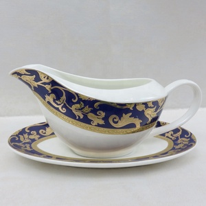 Juego de 75 piezas de vajilla de porcelana fina de alta calidad con diseño de incrustaciones doradas y logotipo personalizado - Product Image 6