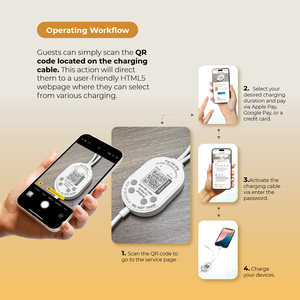 Cable de Carga Rápida para Teléfono con Pago por Uso Y2 Power, con Código QR, con el Objetivo de Mejorar la Experiencia de los Huéspedes, Ideal para Hoteles - Product Image 4