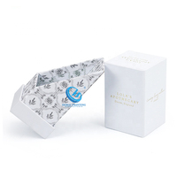 Boîte en carton de luxe créative en forme de cube avec base et couvercle personnalisables pour emballage cadeau de parfums et bougies