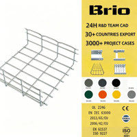 Plateau de câblage ouvert léger BRIO, prégalvanisé, facile à installer pour la rénovation des supermarchés et les travaux de câblage aérien au plafond