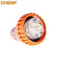Prise industrielle étanche CHENF anti-vibration série 56, 3 broches, 10A 250V, IP66, 56P315, avec anneau orange, pour extérieur/intérieur, mâle