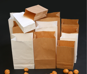Vente chaude Sacs en papier kraft recyclables écologiques biodégradables avec poignée pour l'emballage de pizzas, de sushis et d'aliments Impression flexo - Product Image 4