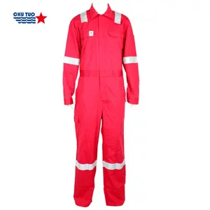 Working suit with reflective tape workwear men overalls flame resistance frc clothing fire retardant cotton coverall coveralls