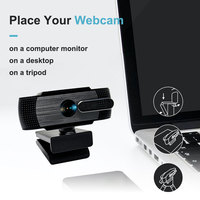 Kamera Web dengan mikrofon Stereo 1080p, kamera komputer untuk PC CMOS Sensor gambar untuk konferensi Video