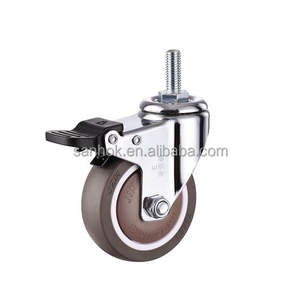 Leichte Edelstahl-Lenk rollen Kleine drehbare Möbel räder mit Nylon-Werkbank rolle - Product Image 5