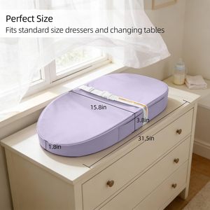 Cambiador de Bebé Portátil Impermeable, Redondo, Relleno de Algodón, Material de Poliéster, para Recién Nacidos - Product Image 4