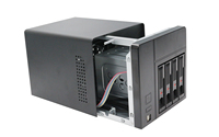 Boîtier de serveur NAS populaire 2026 à 4 baies, haute vitesse, double LAN 2.5G, affichage 4K, pour SSD/HDD 2.5'' et 3.5'', idéal pour le stockage de données cloud