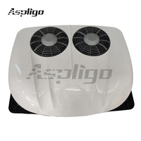 Climatiseur de toit intégré pour camion 12V DC ultra-mince à double ventilateur, blanc, 2000W, pour stationnement