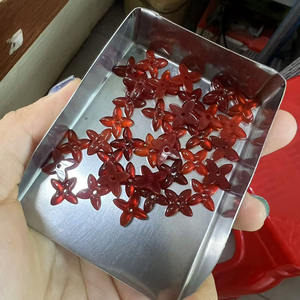 Piedras Sueltas de Ágata Roja Natural, Gemas en Forma de Flor de Cuatro Hojas para la Elaboración de Joyas - Product Image 6
