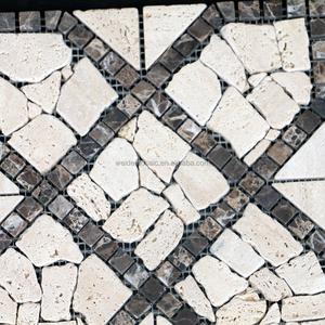 Gạch lát sân vườn ngoài trời, gạch khảm sỏi, gạch lát hồ bơi, gạch khảm chống trơn, gạch lát sàn kiểu gỗ travertine - Product Image 3