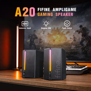 Fifine Ampligame 3.5mm USB haut-parleurs stéréo moniteur professionnel haut-parleur coloré lumière LED haut-parleur de jeu amplifié - Product Image 2