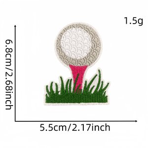 Parcours <span class=keywords><strong>de</strong></span> golf rose Offre Spéciale patchs <span class=keywords><strong>de</strong></span> club <span class=keywords><strong>de</strong></span> golf tissu thermocollant brodé par ordinateur PVC écologique pour l'utilisation du chapeau - Product Image 5