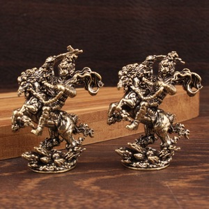 Figura Decorativa de Latón del Rey Mono Montando a Caballo, Adorno para Mesa, Decoración para el Hogar - Product Image 1