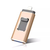 Unidad flash USB 3,0 de alta velocidad de 64GB de doble uso para computadora móvil y teléfono Compatible con Apple y Android
