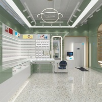 Vitrine de présentation pour opticien sur mesure, comptoir à lunettes, présentoir modulaire mural en bois pour lunettes de soleil, étagère de présentation