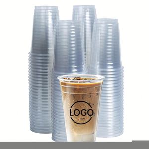 Gobelets en plastique PET transparents personnalisés avec logo, avec couvercles, jetables, écologiques, différentes tailles, matériau de qualité alimentaire - Product Image 2