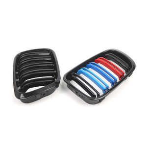 Pour <span class=keywords><strong>BMW</strong></span> <span class=keywords><strong>Série</strong></span> 3 E46 4 Portes 1998-2001 Calandres Avant Double Haricot Noir Brillant Couleur <span class=keywords><strong>M</strong></span> 51138208489 51138208490 - Product Image 2