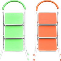 Échelle en acier pliable portable pour usage domestique et atelier, échelles de grenier pliantes avec main courante