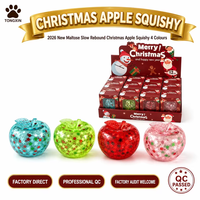 Jouets Squishy Pomme Verte en Gros, Jouets Squishy en Vrac, Jouet à Presser Viral, Jouet Squishy Pomme, Noël TONGXIN