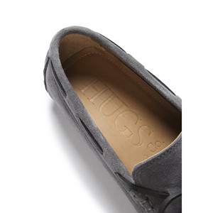 Laced Driving Loafers, <b>Slate</b> Grey Suede - Product Image 4