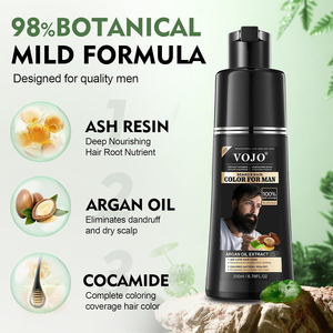 Tinta per <span class=keywords><strong>Capelli</strong></span> e Barba VOJO 4 in 1 all'Essenza Vegetale, Copre i <span class=keywords><strong>Capelli</strong></span> Bianchi e Grigi, Tinta Permanente per Barba 200ml - Product Image 2